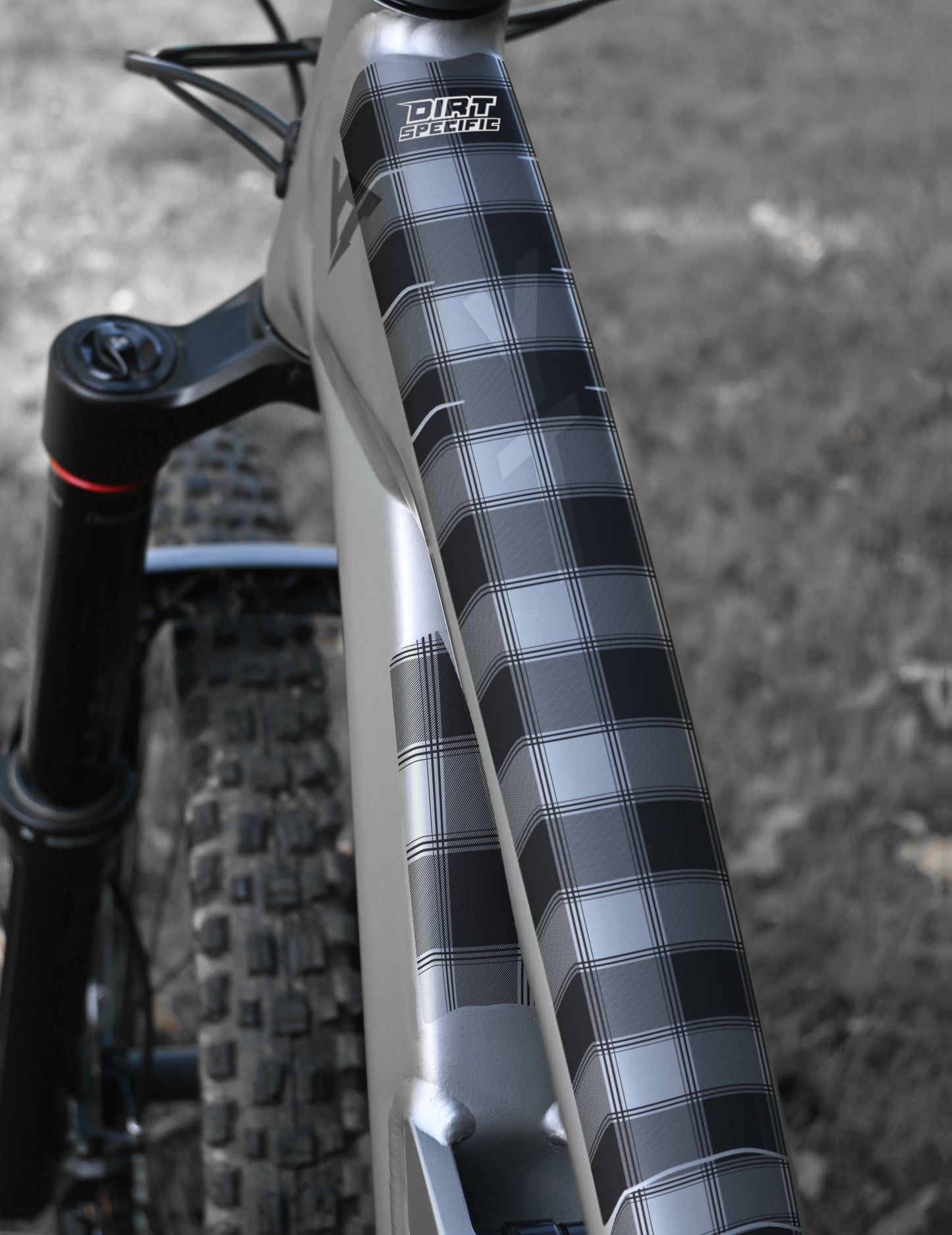Black flannel bike decal