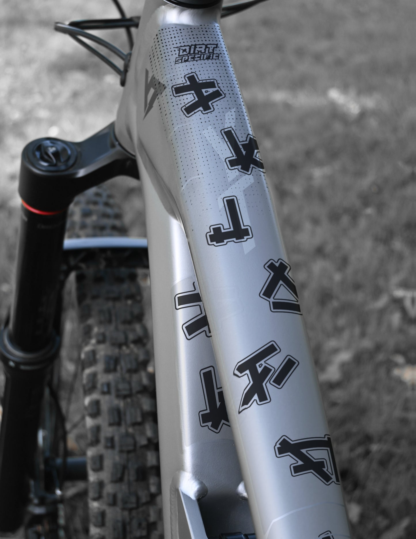 For white bike decal
