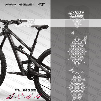 White Mandala - Bike Frame wrap MK2 / Sarina Biederer SIGNATURE