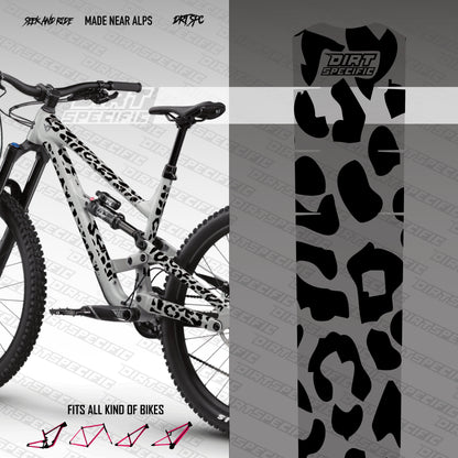 Black cheetah - Bike Frame wrap MK2