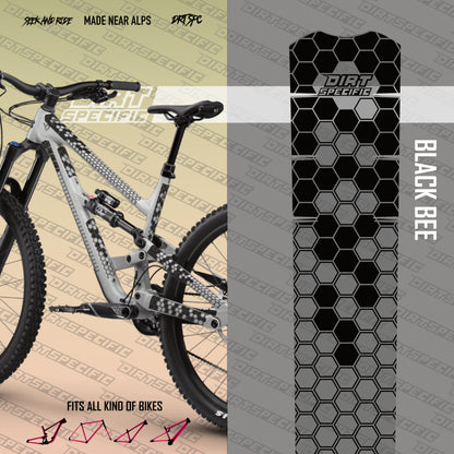 Black bee bike decal