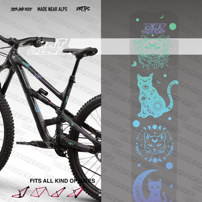 Mistic magic cats - Bike Frame wrap MK2