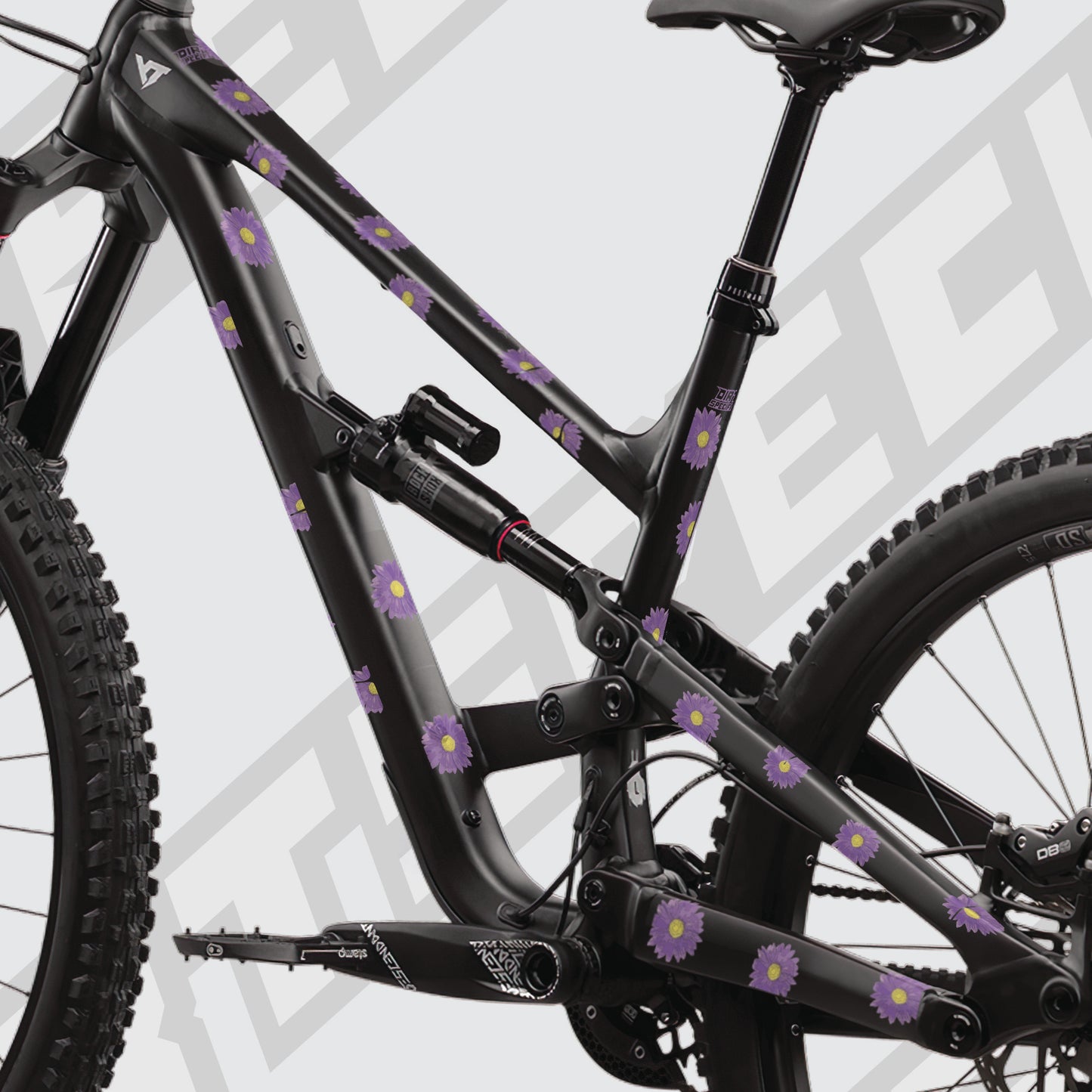 Violet bike decal