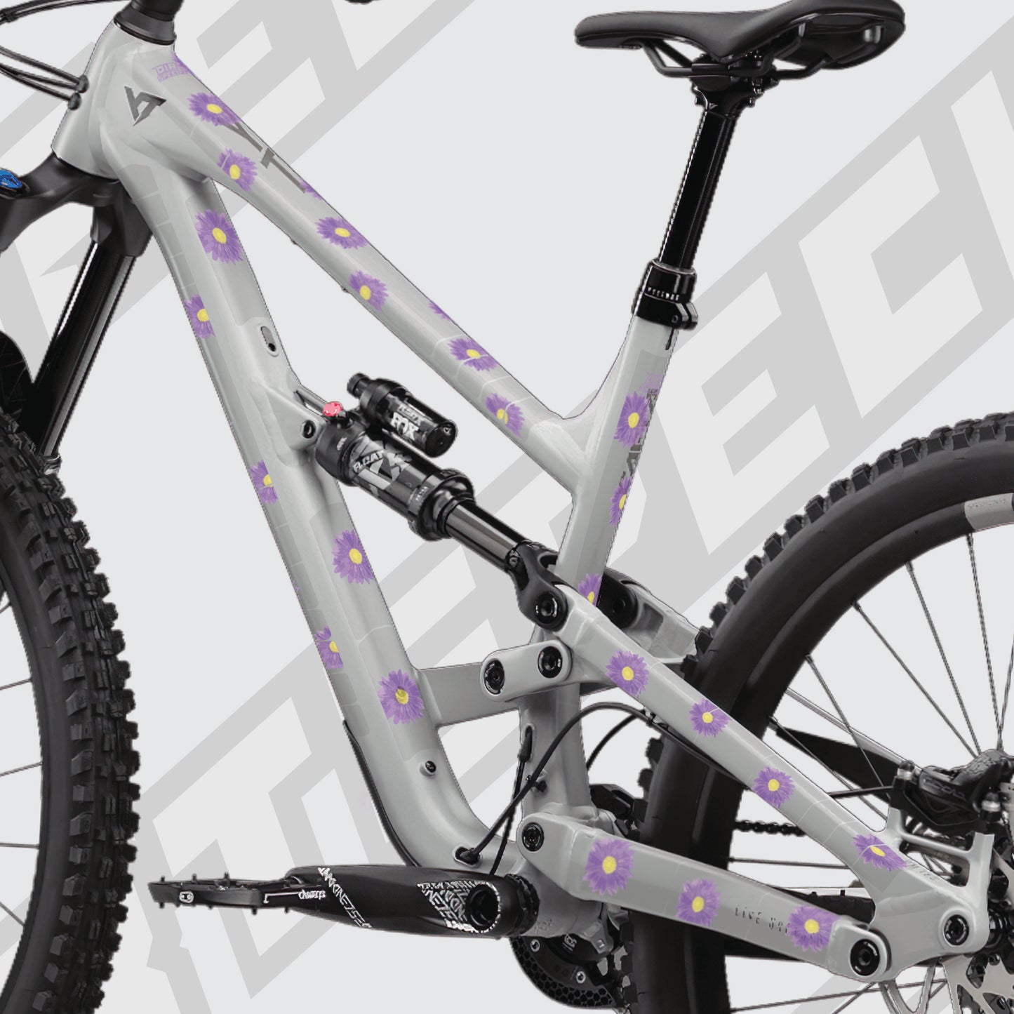 Violet bike decal
