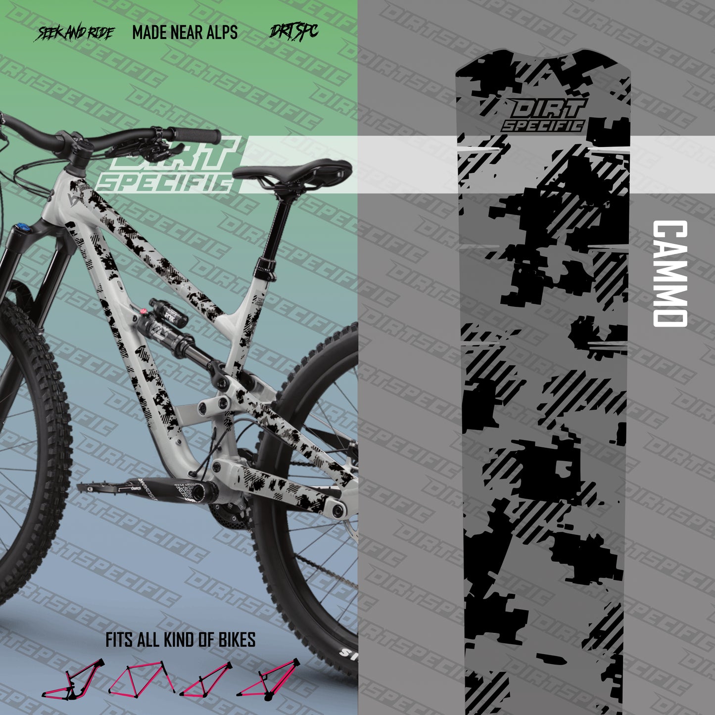 Cammo bike decal