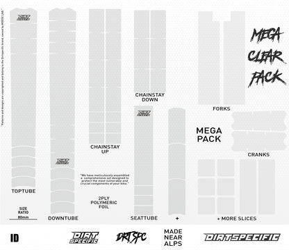 MEGA CLEAR bike protection - Bike Frame wrap MK2
