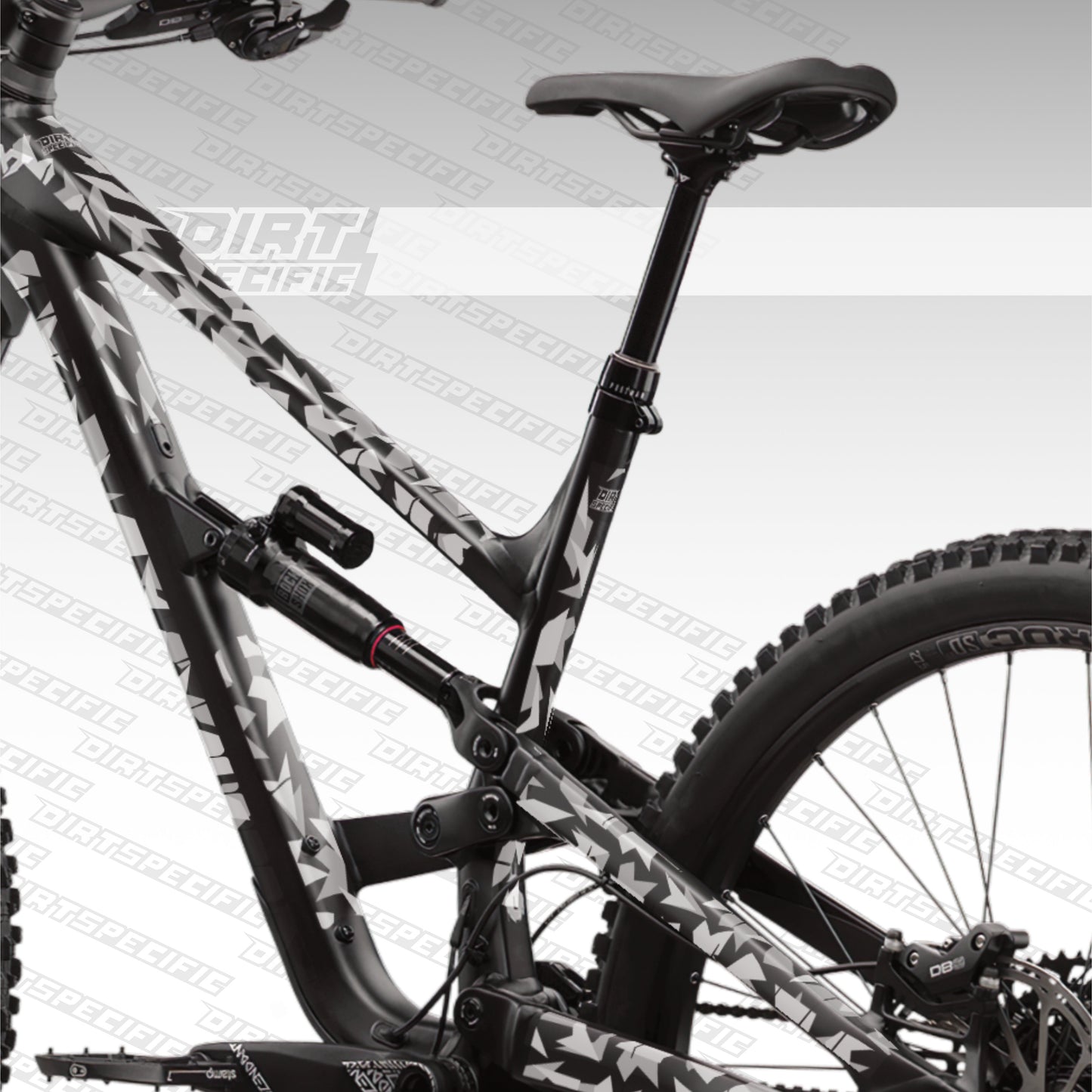 Hard Snow Cammo - Bike Frame wrap MK2