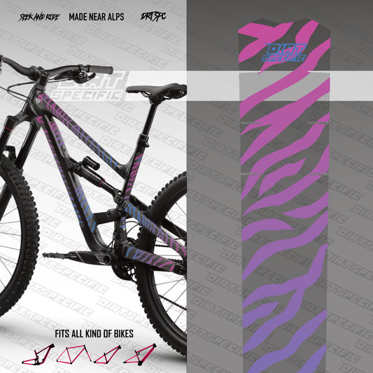 Crazy zebra - Bike Frame wrap MK2